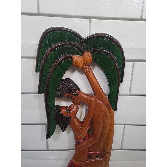 Hand-Carved Wooden Mask & Couple Collectible Wall Decor Painted Barbados *READ - Picture 3 of 8